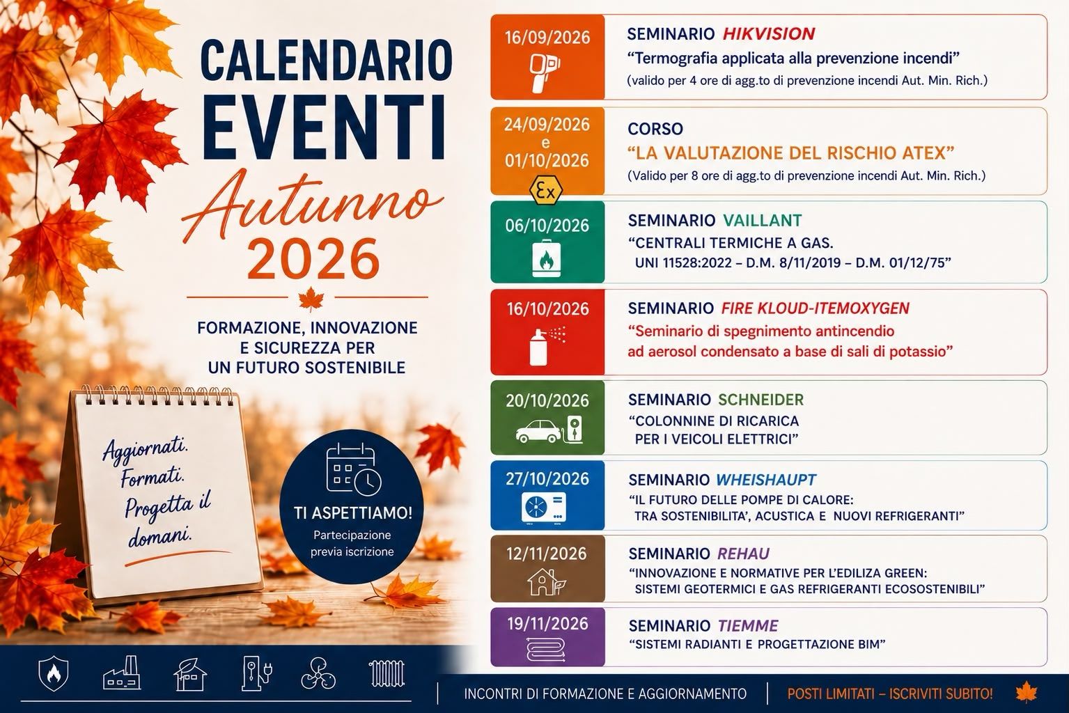 CALENDARIO EVENTI AUTUNNO 2026